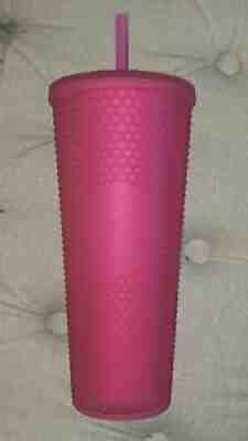 Starbucks Neon Hot Pink Studded Tumbler Fall 2021 24oz Cold Cup NWT Free Ship - Sold on eBay Oct 22, 2021 for $36.00