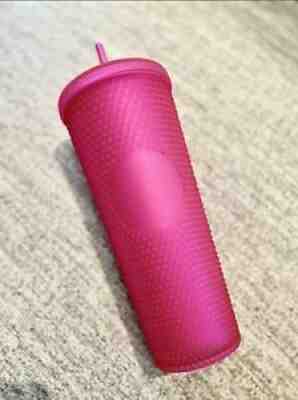 New Starbucks Hot Pink Studded Soft Touch Tumbler Cold Cup 24 Oz Fall 2021 - Sold on eBay Nov 14, 2021 for $34.00