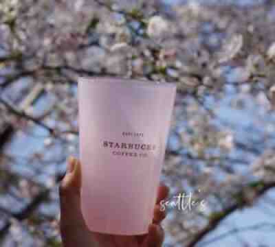 HOT Starbucks Sakura Pink Marbling Glass Cup Coffee Mug Korea Tumbler Gift 355ml - Sold on eBay Sep 27, 2021 for $32.99