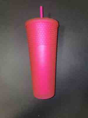 New Starbucks Neon Hot Pink Studded Tumbler Fall 2021 24oz Cup - Sold on eBay Sep 27, 2021 for $32.00
