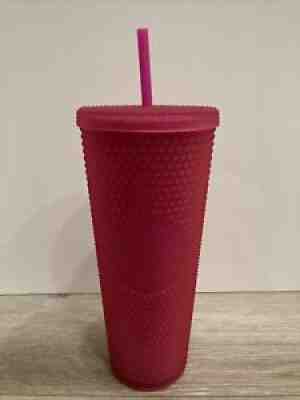 New Starbucks Neon Hot Pink Studded Tumbler Fall 2021 24oz Cold Cup - Sold on eBay Sep 27, 2021 for $31.00