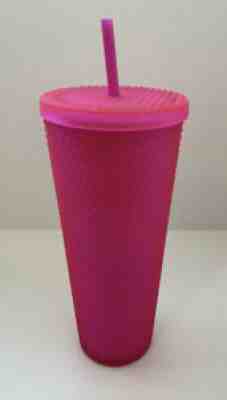 Starbucks Hot Pink Studded Soft Touch Tumbler Cold Cup 24 Oz Fall 2021 - Sold on eBay Oct 14, 2021 for $30.00