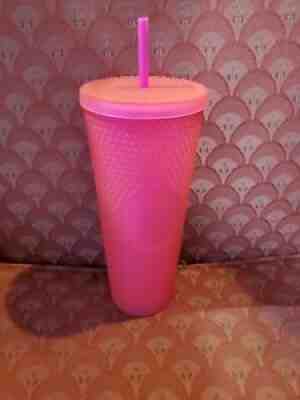 Starbucks Hot Pink Studded Soft Touch Tumbler Cold Cup 24 Oz FallÂ 2021 - Sold on eBay Oct 13, 2021 for $29.95