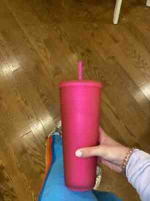 Extremely Rare! Starbucks Fall 2021 Neon Pink Soft Touch 24oz Tumbler Super Rare - Sold on eBay Oct 25, 2021 for $29.00