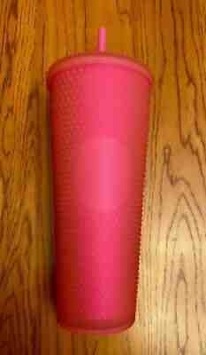 Starbucks Fall 2021 Hot Pink Studded 24 Oz Cold Cup Tumbler - Sold on eBay Oct 15, 2021 for $26.00