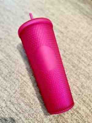 Starbucks Hot Pink Studded Soft Touch Tumbler Cold Cup 24 Oz Fall 2021 - Sold on eBay Nov 10, 2021 for $26.00