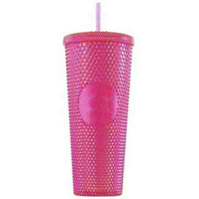 Starbucks 2019 Holiday Hot Neon Pink Studded Tumbler Coffee Cup EUC RareÂ  - Sold on eBay Aug 28, 2021 for $25.00