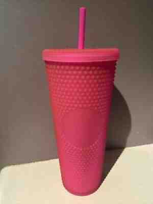 Starbucks Neon Hot Pink Studded Tumbler Fall 2021 24oz Cold Cup - Sold on eBay Nov 12, 2021 for $25.00