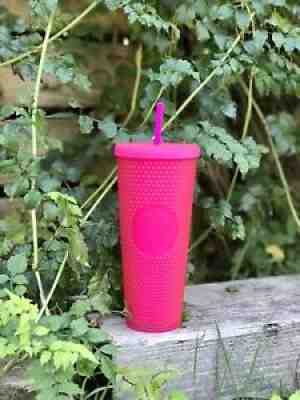 Starbucks Hot Pink Studded Soft Touch Tumbler Cold Cup 24 Oz- Fall 2021 - Sold on eBay Oct 27, 2021 for $24.99