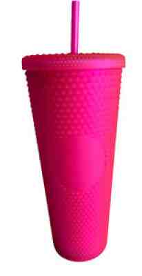 NEW! Starbucks Neon Hot Pink Studded Tumbler Fall 2021 24oz Cold Cup FAST SHIP! - Sold on eBay Oct 12, 2021 for $24.98