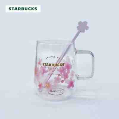 2021 NEW HOT Starbucks Pink Sakura Color-changing Glass Coffee Cup With Rod Set - Sold on eBay Nov 05, 2021 for $20.99