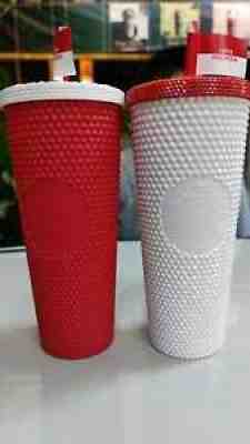 Starbucks Studded bling tumbler red matte or white glossy starbucks indonesia - Sold on eBay Sep 30, 2021 for $83.00