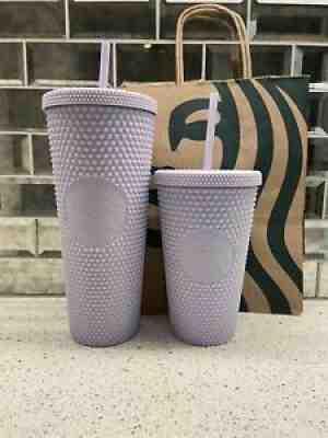 Starbucks Holiday Matte Lilac Bling Studded Tumbler Set 24 & 16oz New - Sold on eBay Nov 17, 2021 for $78.00