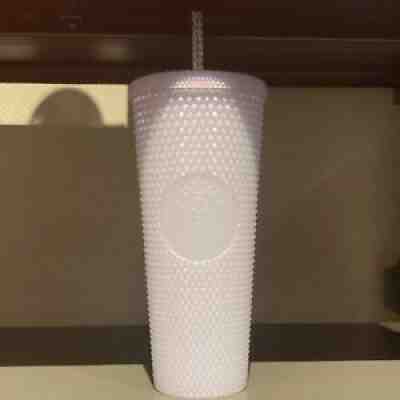 New 2021 Holiday Starbucks Studded Studs Icy Lilac White Tumbler Cup Venti 24oz - Sold on eBay Nov 10, 2021 for $48.00