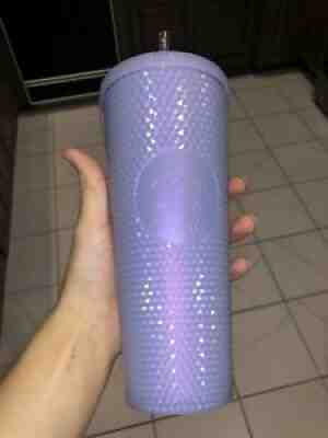 Starbucks 2021 Holiday Icy lilac Bling Studded Cold Cup Tumbler 24oz - Sold on eBay Nov 04, 2021 for $39.99