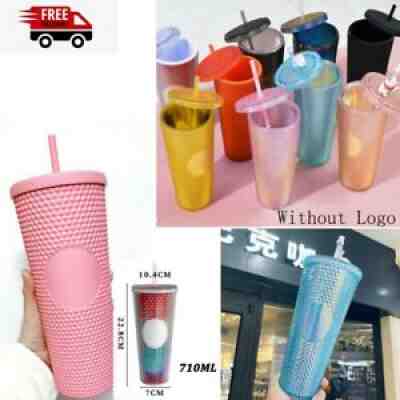 Starbucks 2021 Christmas Diamond Matte Pink Studded Tumbler Glass Straw Cup USA - Sold on eBay Nov 10, 2021 for $39.99