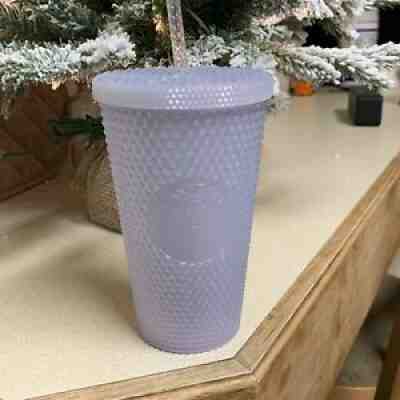 Starbucks 2021 Studded Winter Holiday Icy White Lilac Bling Cup Tumbler 16oz - Sold on eBay Nov 04, 2021 for $38.99