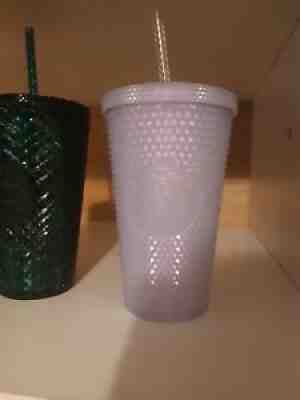 Starbucks 2021 Studded Winter Holiday Icy White Lilac Bling Cup Tumbler 16oz NEW - Sold on eBay Nov 05, 2021 for $37.00