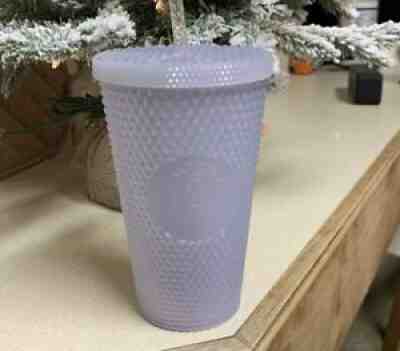 Starbucks 2021 Studded Winter Holiday Icy White Lilac Bling Cup Tumbler 16oz - Sold on eBay Nov 05, 2021 for $35.00