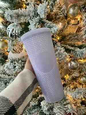 Starbucks 2021 Limited Edition Holiday White Iridescent Studded Tumbler 24oz - Sold on eBay Nov 18, 2021 for $34.99