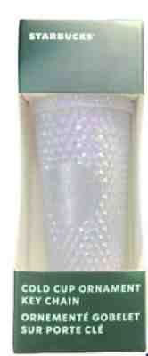 Starbucks 2021 Holiday Mini Studded Tumbler Icy White Cup Ornament Keychain - Sold on eBay Nov 10, 2021 for $29.99