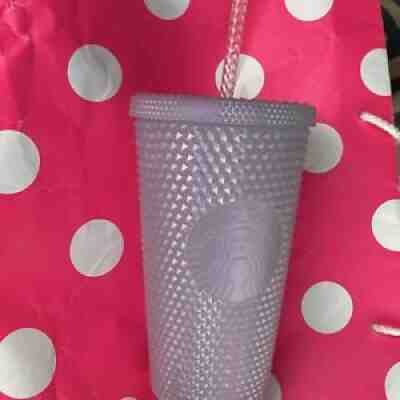 2021 Holiday Starbucks Studded Studs Icy Lilac White Tumbler Cup SGrande 16oz - Sold on eBay Nov 13, 2021 for $29.99