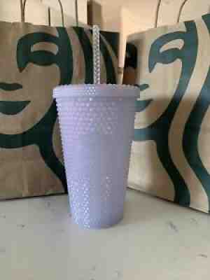 Starbucks 2021 Studded Winter Holiday Icy White Lilac Bling Cup Tumbler 16oz - Sold on eBay Nov 14, 2021 for $28.00