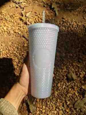 Starbucks Christmas Holiday Icy Lilac White 24oz Venti Studded Tumbler 2021 - Sold on eBay Nov 15, 2021 for $27.00