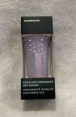 2021 Starbucks Holiday Icy White Lilac Studded Ornament Keychain Mini Tumbler - Sold on eBay Nov 07, 2021 for $24.84