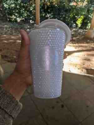New Starbucks 2021 Studded Winter Holiday Icy White Lilac Bling Cup Tumbler 16oz - Sold on eBay Nov 15, 2021 for $24.60