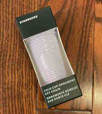 Starbucks COLD CUP ORNAMENT KEY CHAIN Christmas 2021 Bling Studded White NEW - Sold on eBay Nov 14, 2021 for $23.51