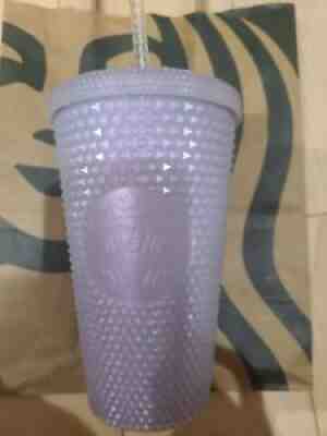 Starbucks 2021 Studded Winter Holiday Icy White Lilac Bling Cup Tumbler 16oz - Sold on eBay Nov 17, 2021 for $20.95