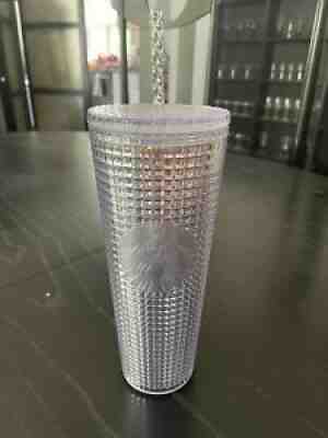 NEW 2021â?? Starbucks Summer Edition 2 Tumbler | Iridescent White Studded - Sold on eBay Aug 31, 2021 for $16.80
