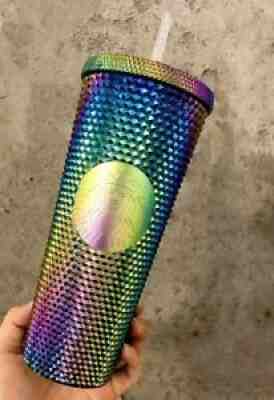 STARBUCKS 2021 China Bling Purple Green Oil Slick Diamond Studded Tumbler - Sold on eBay Nov 03, 2021 for $105.00