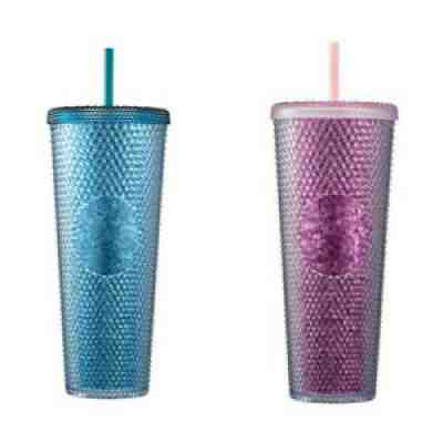 Starbucks Korea Victory Pink + Green Bling Stud Coldcup 710ml 2021 Limited - Sold on eBay Oct 06, 2021 for $94.99