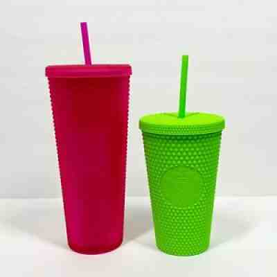 Starbucks 2021 Fall Pink Green Studded Tumblers Set of 2 - Sold on eBay Sep 09, 2021 for $89.95
