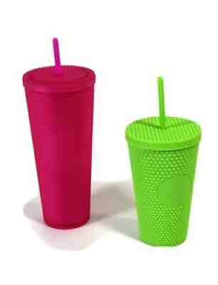 ð??¥NEW STARBUCKS Studded - 24oz Neon Pink + 16oz Neon Green Tumbler Bundle - Sold on eBay Aug 27, 2021 for $78.00