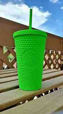 NEW Starbucks Neon Green Tumbler Fall 2021 Grande Studded Cold Cup FAST SHIPPING - Sold on eBay Aug 24, 2021 for $43.50