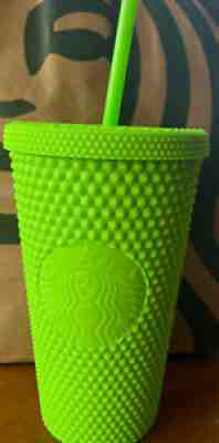 Starbucks Neon Green Diamond Tumbler 2021 Grande 16 Oz Studded Cold Cup Seahawks - Sold on eBay Sep 02, 2021 for $42.90