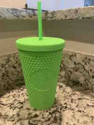 Starbucks Studded Neon Green Tumbler - New - Sold on eBay Sep 01, 2021 for $40.00
