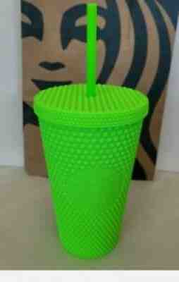 Fall 2021 Starbucks Neon Green Studded 16 Oz Grande Cold Cup Tumbler FREE SHIP:) - Sold on eBay Oct 15, 2021 for $40.00