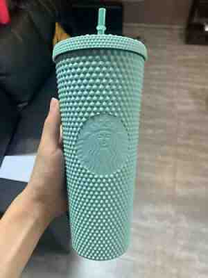 Starbucks China 2021 Green Glitter Studded 24oz Tumbler Straw Cup!!! no box - Sold on eBay Oct 17, 2021 for $40.00