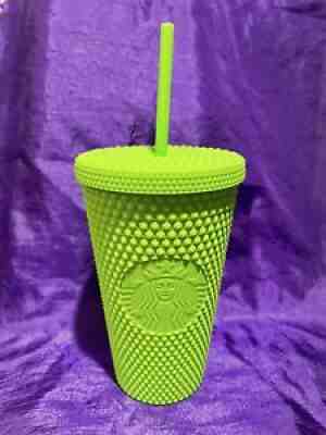 Starbucks Neon Green Tumbler Fall 2021 Grande Studded Cold Cup FREE  - Sold on eBay Sep 18, 2021 for $39.99
