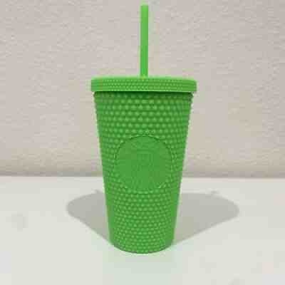 Fall 2021 Grande Starbucks Neon Green Studded 16 Oz Grande Cold Cup Tumbler - Sold on eBay Nov 04, 2021 for $39.99