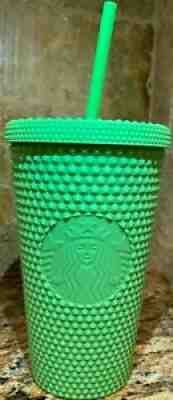 Starbucks Neon Green Studded Tumbler 16oz Cold Cup Fall 2021 **Free Ship** - Sold on eBay Sep 29, 2021 for $38.99