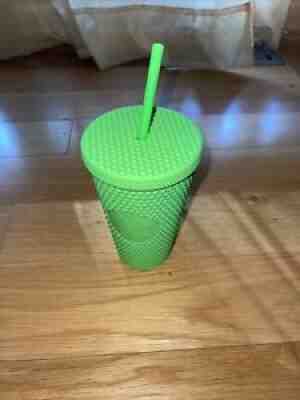 Starbucks Neon Green Tumbler Fall 2021 Grande 16 Oz Studded Cold Cupð???FREE SHIP - Sold on eBay Aug 27, 2021 for $38.95