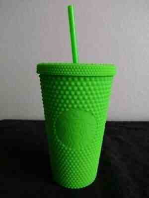 Starbucks Fall 2021 Neon Green 16oz Studded Cold Cup Tumbler - Sold on eBay Aug 31, 2021 for $38.00