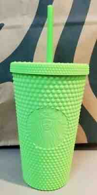 Starbucks Fall 2021 Neon Green 16oz Studded Cold Cup - Sold on eBay Aug 24, 2021 for $37.99