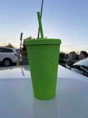 Starbucks Neon Green Tumbler Fall 2021 Grande 16 Oz Studded Cold Cupð???FREE SHIP - Sold on eBay Aug 30, 2021 for $37.00