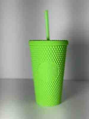 NEW Starbucks Neon Green Tumbler Fall 2021 Grande Studded Cold Cup NEW - Sold on eBay Aug 26, 2021 for $36.00